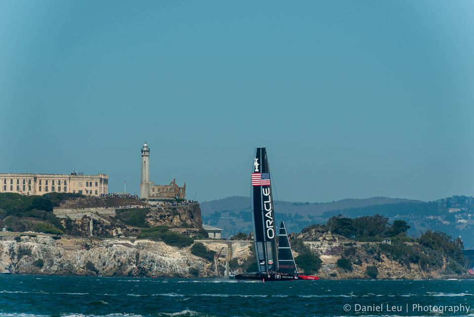 America's Cup 2013 San Francisco, race 1 and 2. Team Oracle Racing USA against Emirates Team New Zealand